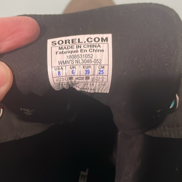 Sorel PDX Lace up Wedge Lexie Wedge Quarry Pink Leather Canvas 8 - Picture 8 of 8